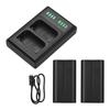 Andoer NP-F550 USB Intelligent Charger & Battery Kit 1PCS Dual Channels Camera Battery Charger +