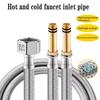 New 1pc Single Head Cold and Hot Water Inlet Pipe G1/2'' Stainless Steel Woven Sink Faucet Connector Kitchen Basin Plumbing Hose