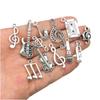 60pcs Musical Guitar Note Charm Pendants Antique Silver Color Mixed Music Series Pendant DIY Findings Jewelry Accessory