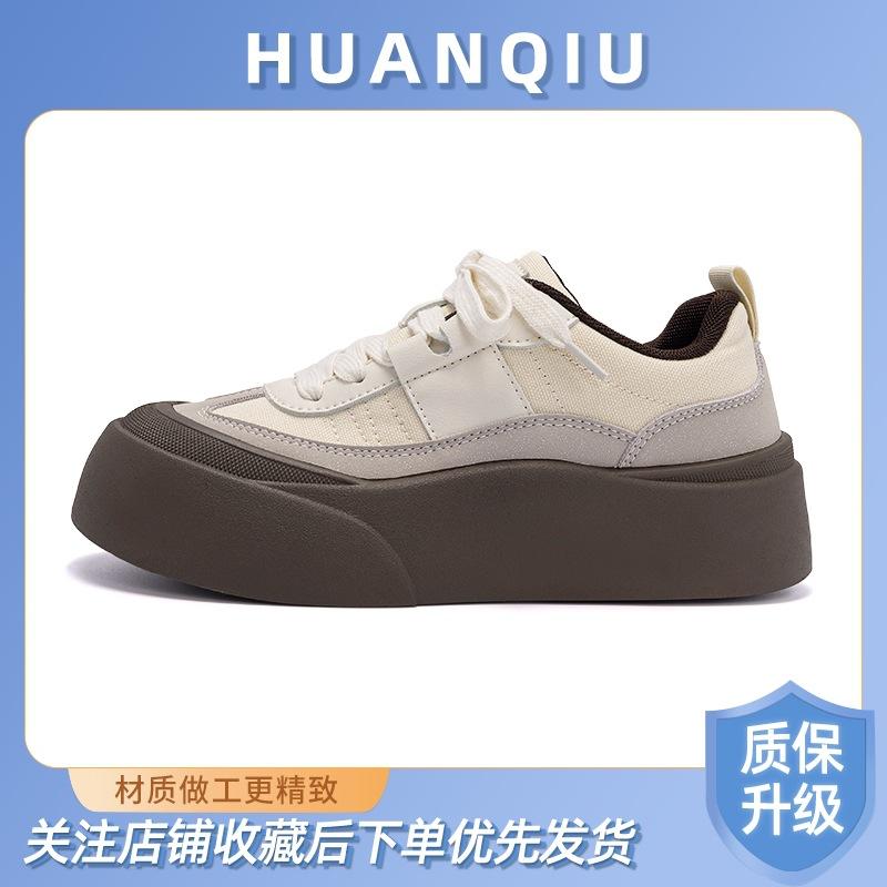 Global Platform Casual Board Shoes Women's ZHQ68209 Spring New Student Height Increase Versatile Height Increase Casual Women's Shoes
