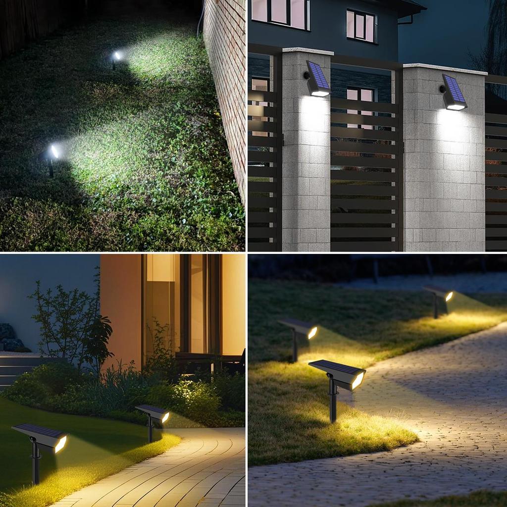 Solar Outdoor LED Spot Lights Waterproof 19 LEDs Solar Lawn Light for Landscape,Courtyard,Garden,Tree Decoration
