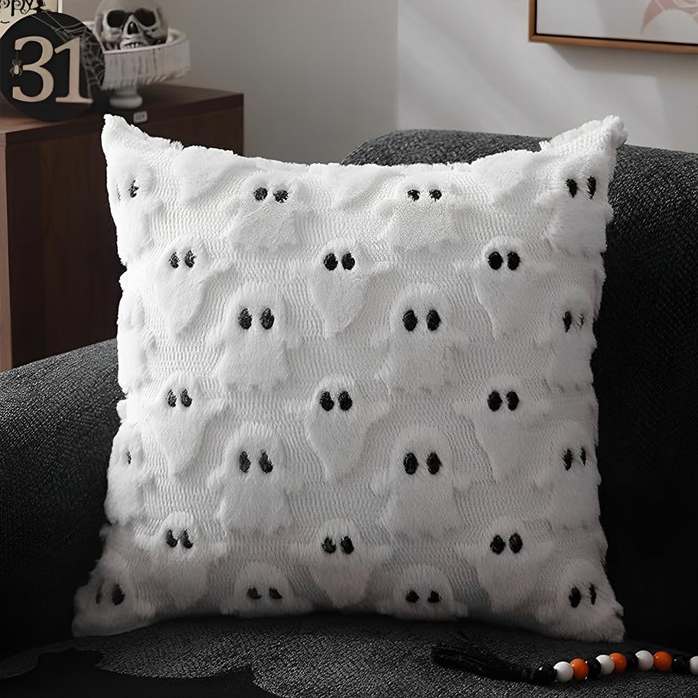 Halloween Decoration Pillow Cover Fall Pillow Covers Pumpkin Throw Pillow Cases Soft Plush Faux Fur Wool Xmas Couch Cushion Case