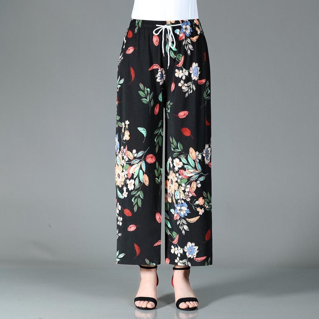 Summer New Wide Leg Pants Women's Pants High Waist Skirt Pants Wide Leg Pants Women's Large Dance Pants