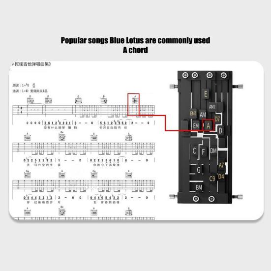 Guitar Aid Chords Trainer Guitar Assisted Tool Learning System for Beginners Adults And Teens Guitar Chord Accessory Practice Aid