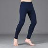 Men Winter Long Johns Great Elasticity Soft Pure Color High Waist Thick Warm Open Crotch Slim Fit Skinny Casual Plus Size Ankle Banded Length