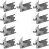 10 Pcs Freezer Shelf Buckle Stainless Steel Hook Fridge Clip Rack Cooler Support Clips
