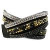 [M4178] - Designer Bracelet 'Sissi' Black Gold (2 Turns)