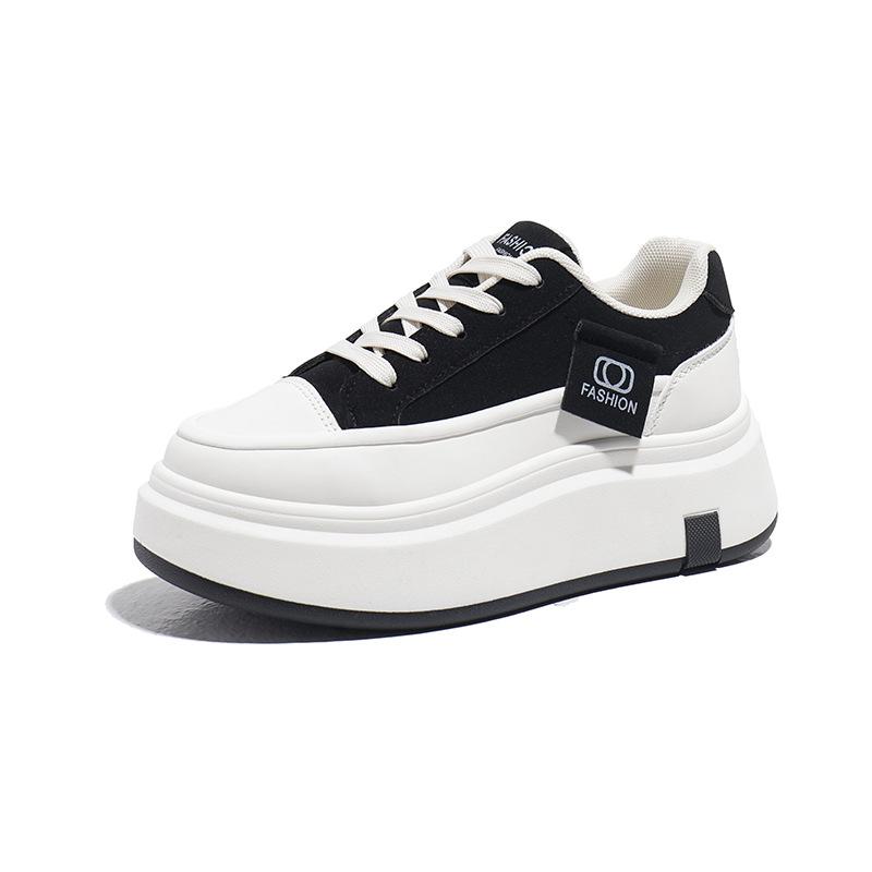 2025 Spring New Korean Version Ins Breathable Little White Shoes Women's Low-top Casual Board Shoes Platform Muffin Shoes Women HB607