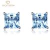 Sliver 925 Jewelry New Square Temperament Concise Stud Earrings For Women Fine High Grade Classic Jewelry Wedding Party Gifts New Trend