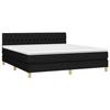 3140875 vidaXL Divan Bed with Mattress Black 180x200 Cm Fabric