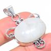 Natural Rainbow Moonstone Gemstone 925 Sterling Silver Pendant 1.73" N8F21
