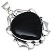Pendant Grey Botswana Agate Gemstone Mother's Day Gift Silver Jewelry 2.25"