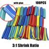 3:1 Heat Shrink Tube With Glue Inside 100 PCS 8 Size 1.6/2.4/3.2/4.8/6.4/7.9/9.5/12.7mm Wrap Wire Cable Kit