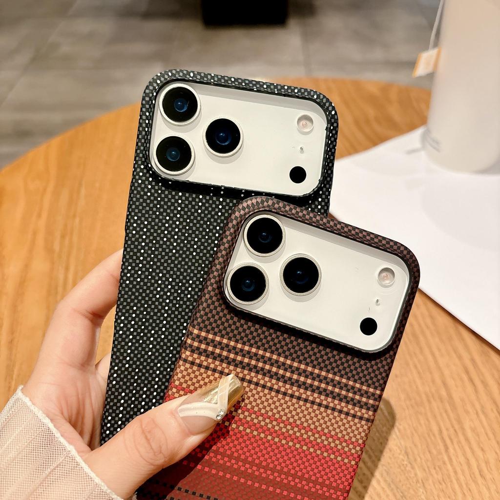 Magnetic Carbon Fiber Frosted Case for iPhone 17 Pro Max