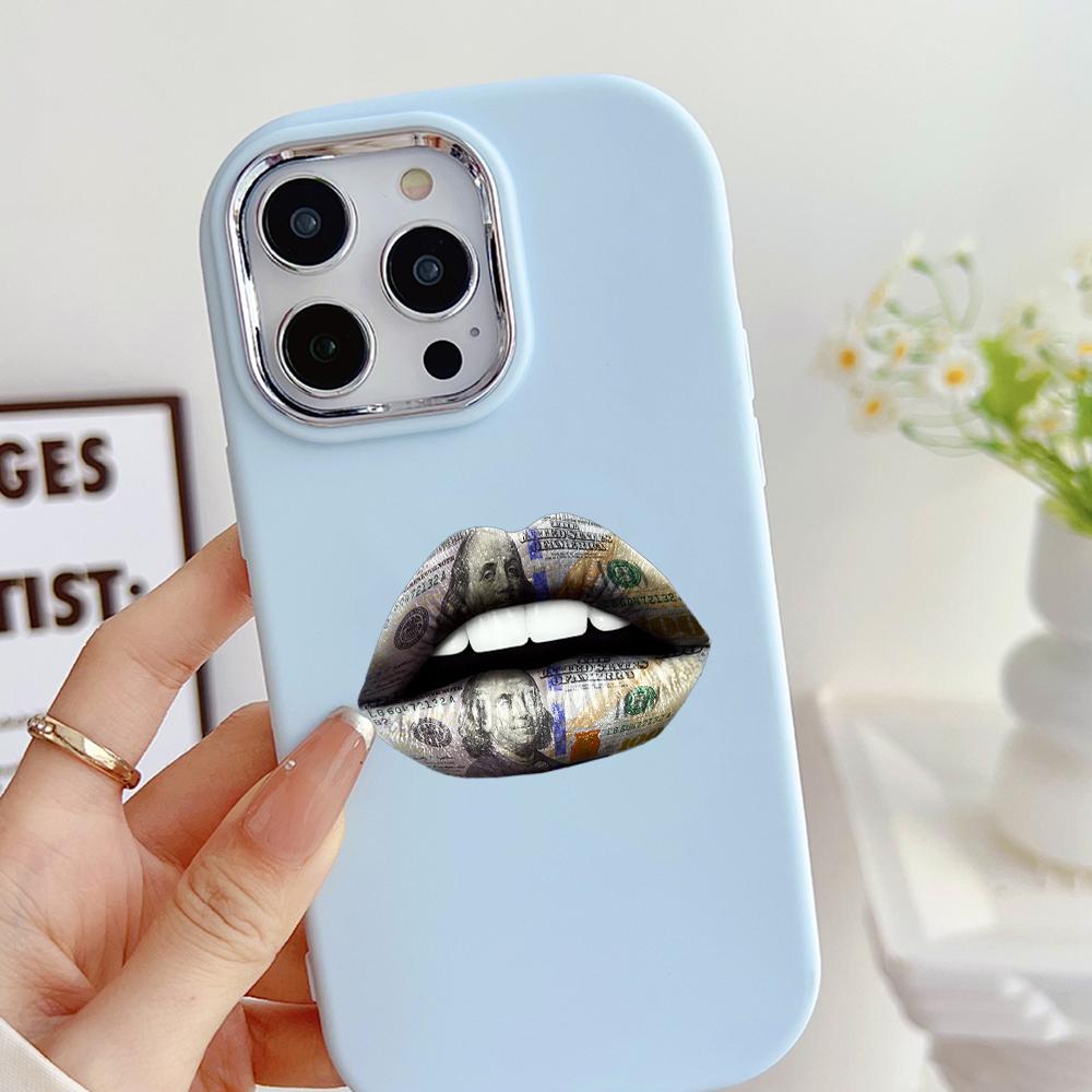 LZ18 Lips Kiss Soft Phone Case for Samsung S24 Ultra S23 Plus S21 FE A16 A54 A34 A05s A06 Infinix Hot 40 30i Lens Protection Shockproof Cover