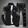 Fashion Men Tracksuit Outerwear Hoodie Set 2 Pieces Autumn Sporting Track Suit Male Fitness Sweatshirts Jacket + Pants Sets