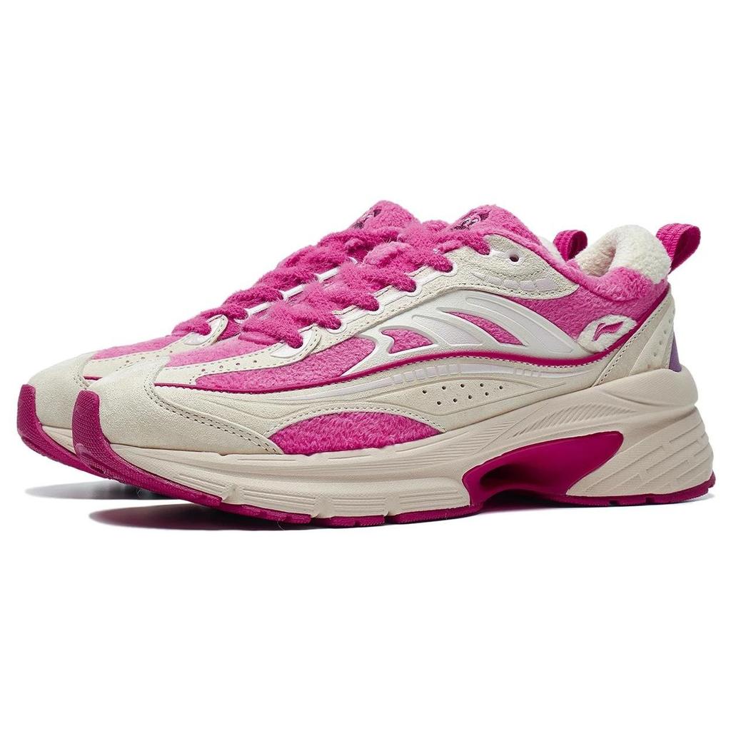 Disney X Li Ning Yixing Lite Strawberry Bear Collaboration Series Non-Slip Wear-Resistant Low-Top Casual Shoes Women Sneaker Pink AGCT236-4