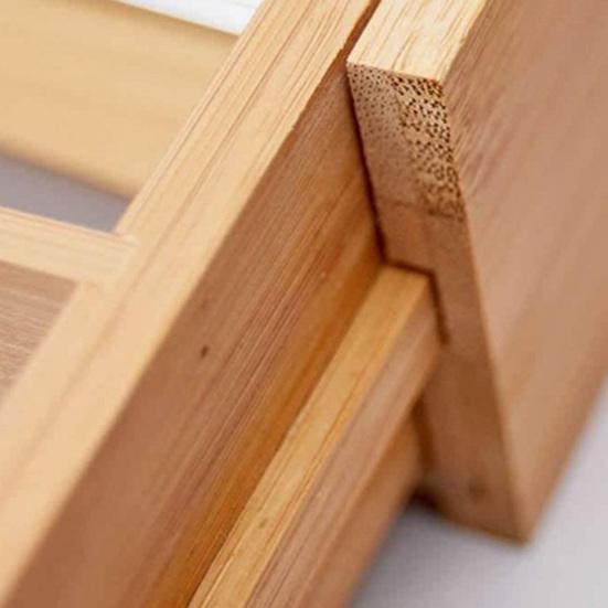 Bamboo Drawer Organizer Expandable 5-7 Compartments Adjustable Width Easy To Clean Cutlery Tray for Kitchen Utensils Jewelry Tools