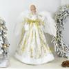 Christmas Doll Standing Treetop Figurine Angel In Gown Home Table Decoration Room Decor Statue Home Accessories Desk Decor