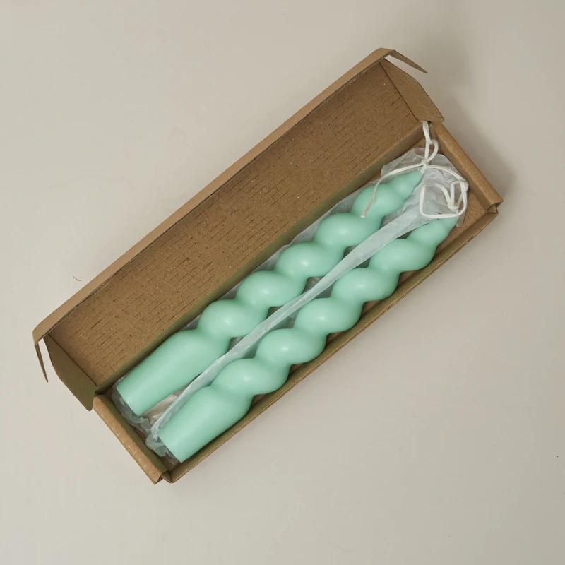 Twist Candles Sented Stick Candle and Candle Holders Ceramic Candle Stand Glass Tealight Candlelistick Wholesale Candles