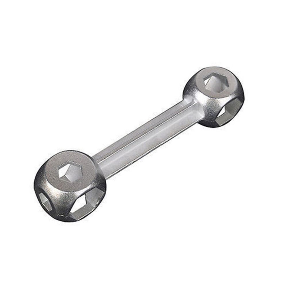 Zinc Alloy Hexagonal Bone Wrench 10-Hole Socket Wrench Durable Bicycle Wrench