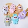 Cute Labubu The Monsters Plush Stuffed Doll Keychain Cartoon Backpack Pendant Keyring Decoration Birthday Gifts