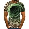 Three-dimensional Graphic T-shirt Casual Lattice Tops 3D Men's T-shirt Summer T-shirt Men's O-neck Shirt Plus Size Streetwear