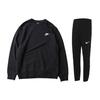 Solid Color Logo Hoodie And Pants Casual Sports Set Men Sets Black BV2667-010+CZ6380-010