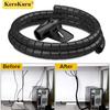 2M 10/16/22/28mm Flexible Spiral Cable Wire Protector Cable Organizer Computer Cord Protective Tube Clip Organizer Management Tools
