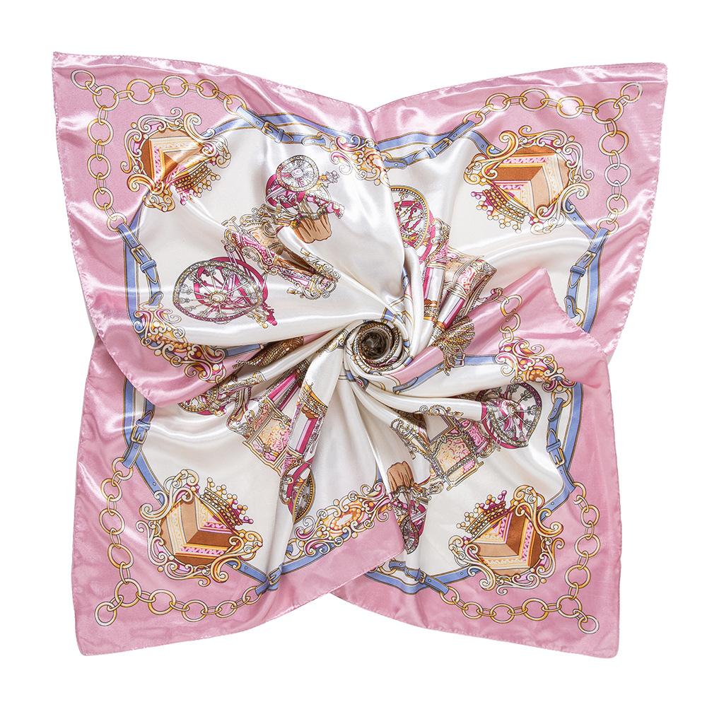 High-quality Luxurious Silk Scarves Headband Scarfs Neck Scarf For Women Chain Silk Scarf Women's Decorative Shawl