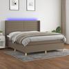 VidaXL Bed Slat Base with Mattress and LEDs, Upholstered Bed, Double Bed, Adult Bedroom Interior Bed, 3138977