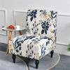 Floral Printed Nordic Armless Accent Chair Cover Single Sofa Stool Slipcover Stretch Chair Seat Covers Elastic Couch Protector