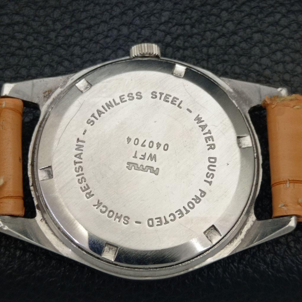 HAND-WINDING VINTAGE HMT JANATA INDIAN MENS WHITE COLOR DIAL WATCH A700070-5 R201-a700070