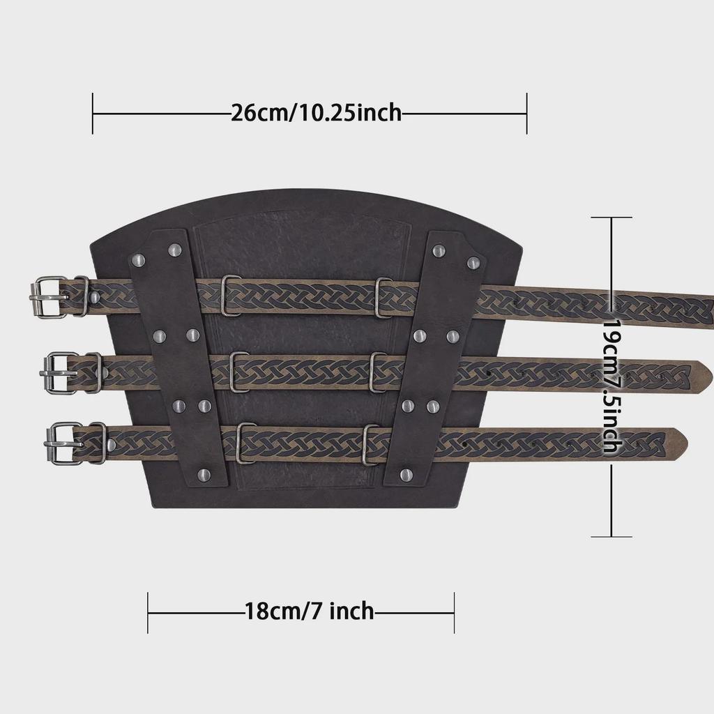 Medieval European Knight Arm Guard with Three-Band Design for Cosplay