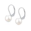 S925 Sterling Silver Jewelry Pearl Earrings Hypoallergenic Pearl Drop Earrings Leverback Pearl Earrings for Women and Teen