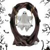 Halloween Ghost On Tree Swing Figurine Swinging Cartoon Ghost Statue Ornament Home Office Garden Patio Lawn Bookshelf Desktop Decoration