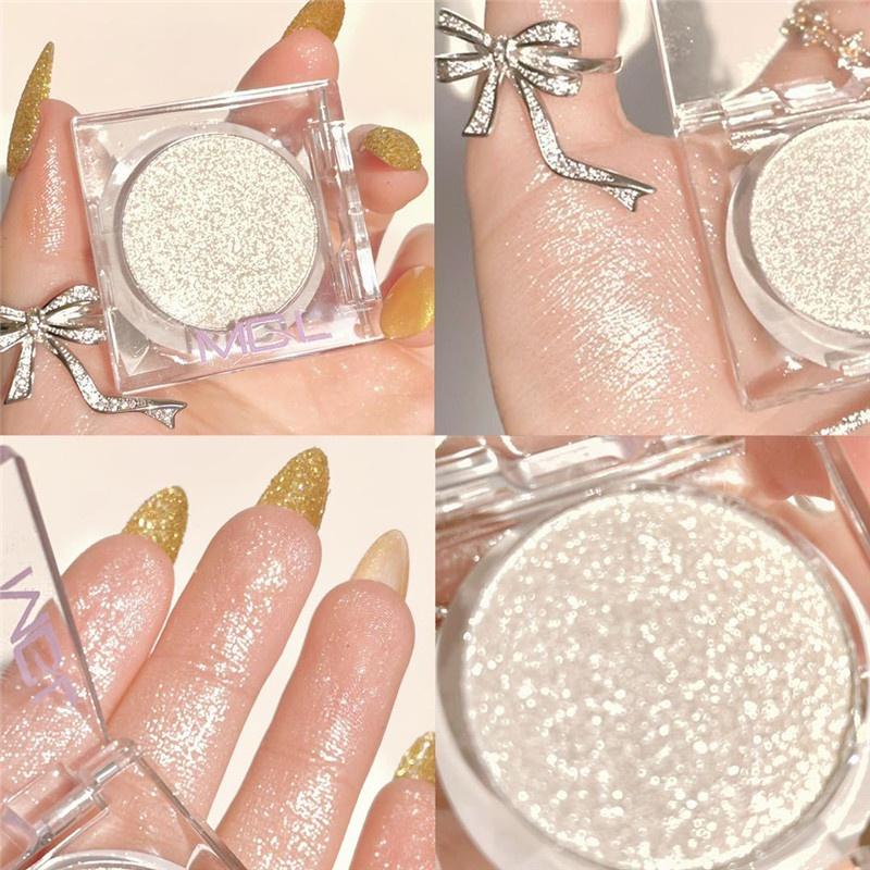 Eyeshadow Tray Fine Shimmer Pearlescent Waterproof Sleeper Silkworm Contouring Eyeshadow Natural Highlight Brightening Long-lasting Set Makeup