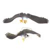 1 Piece Outdoor Eagle Figurine Hanging Bird Deterrent Plastic Eagle Ornament Vivid Flying Bird Hawk Decoy Garden Scarecrow