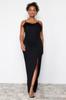 Women's Style Plus Size Black Finike Woven Plus Size Dress