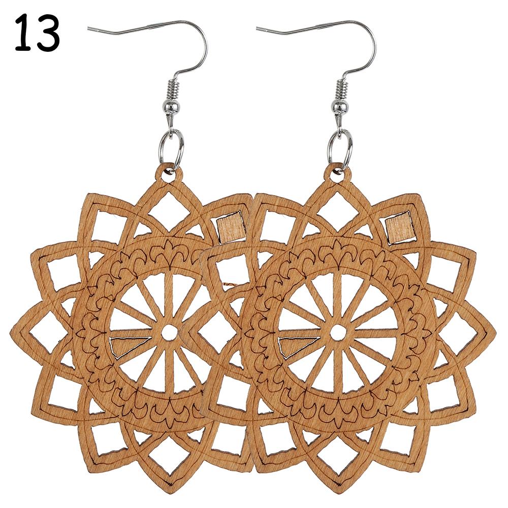 Jewelry Bohemian Wooden Earring Making African Pendant Dangle Earrings