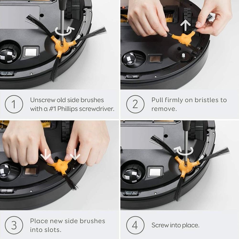 Side Brushes Spare Parts Sweeping Tools Vacuum 2pcs