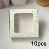 10pcs Gift Boxes with Window Printed Kraft Paper Box Treat Packaging for Hair Accessories Soap Crafts Treat Boxes Gift Wrap Box for Birthday Party