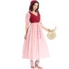 Adult Women Grassland Colony Dress Renaissance Victorian Medieval Dress Gown Halloween Cosplay Costumes Role Play Outfit