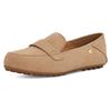 Two-Layer Cowhide Solid Color Comfortable Casual Loafers Women Loafers Sand 1147350-SAN