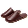 RADISSY Premium PU Leather Room Shoes with Leather for Indoor Suitable for Men and Women Slippers, Stitching, Non-Slip, Unisex, Lightweight,