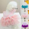 Dog Princess Dress Pet Butterfly Lace Cake Camisole Skirt Puppy Tutu Dress Sweet Costume for Birthday Wedding Party