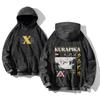 Anime Hunter X Hunter Killua Print Washed Hooded Men Manga Vintage Hoodies Oversized Cotton Sweatshirt Harajuku Male Streetwear