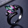 Vintage Bohemian Mystery Topaz Rainbow Ring Wedding Party Rings for Women