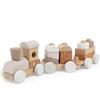 LabelLabel Stacking Train, Wooden Pull Toy Train, Car, Baby 1st Birthday Gift, Boys and Girls, Wooden Toy (Latte)