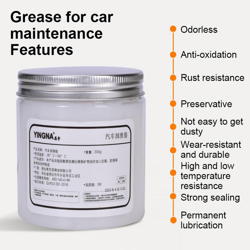Car Sunroof Track Lubricating Grease Waterproof High-Temperature Resistant Grease For Sliding Glass Door Garage Vehicle Supplies